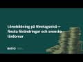 Lönebildning på företagsnivå - finska förändringar och svenska lärdomar